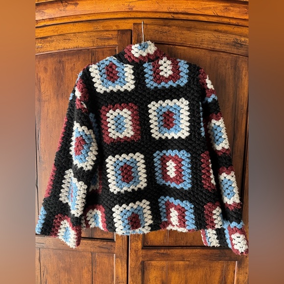 Damson Madder Agnes Crochet Half Zip Pullover Size 4 - Picture 13 of 13